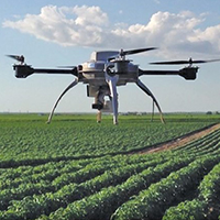 Drone mapping a crop